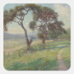 Texas Hill Country Landscape, Onderdonk Square Sticker