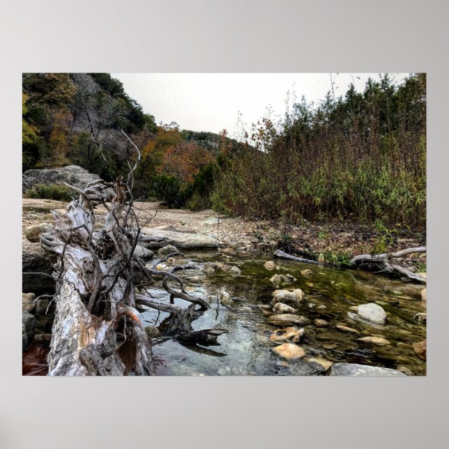 Texas Hill country rocks and creek Poster (Front)