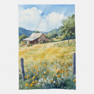 Texas Hill Country Tea Towel