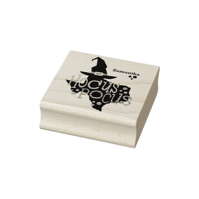 Texas Hocus Pocus Halloween Rubber Stamp (Stamp)