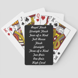 Texas Hold 'Em Hand Rankings Cards