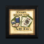 Texas Hold 'Em Hand with King and Ace Gift Box<br><div class="desc">You've been dealt a pretty good hand when an Ace and a King are your hole cards! Enjoy this painting of a Texas Hold 'em hand and poker chips. Go all in and purchase this piece today!</div>