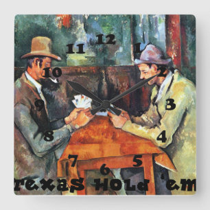 Texas Hold ‘em Poker Square Wall Clock