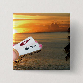 Texas Hold ‘em Sunset 15 Cm Square Badge
