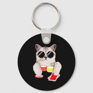Texas Holdem Poker Cat  Key Ring