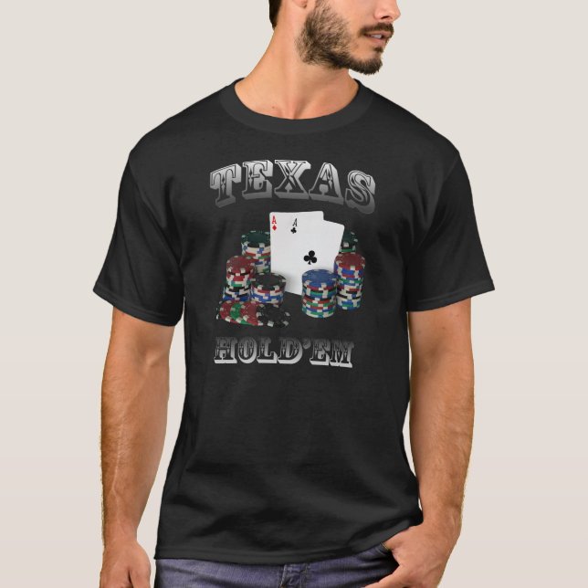 TEXAS HOLD'EM T-SHIRT (black) (Front)