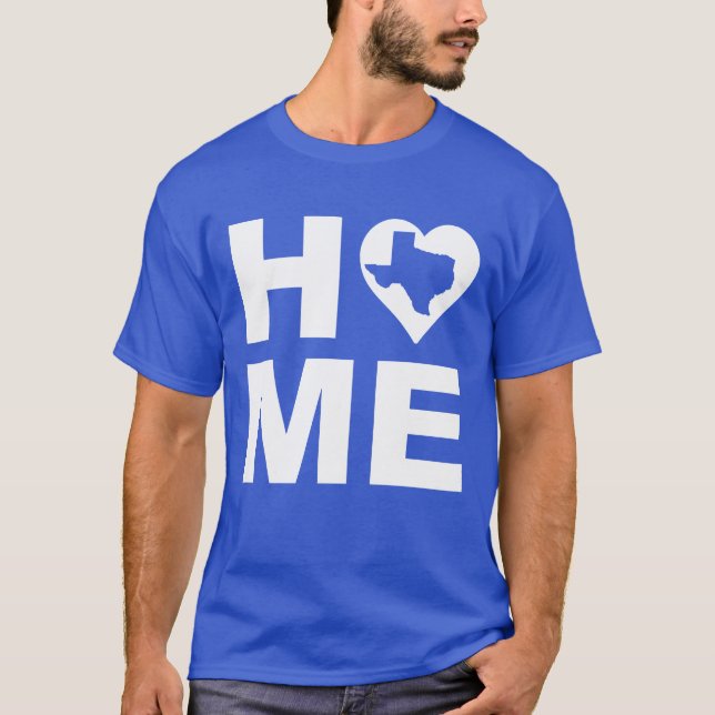 Texas Home Heart State Tees T-Shirt (Front)