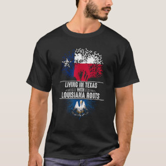 Texas Home Louisiana Roots State Tree Flag Shirt L