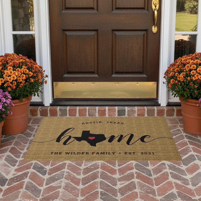 Texas Home State Personalised Doormat (Creator Uploaded)