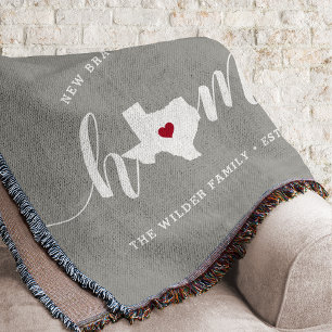 Texas Home State Personalized Throw Blanket