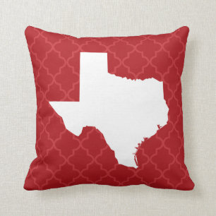 Texas Home State Quatrefoil Throw Pillow