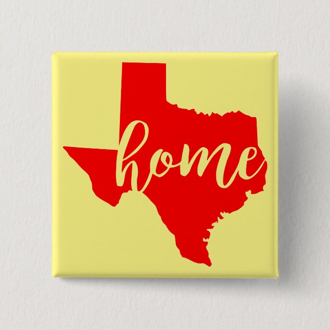 Texas Home #USAPatriotGraphics  ©WhiteTigerLLC.Com 15 Cm Square Badge (Front)