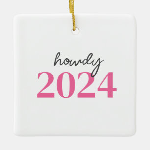 Texas Howdy Ceramic Ornament