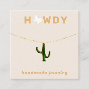 Texas Howdy Earring Jewellery Display Card