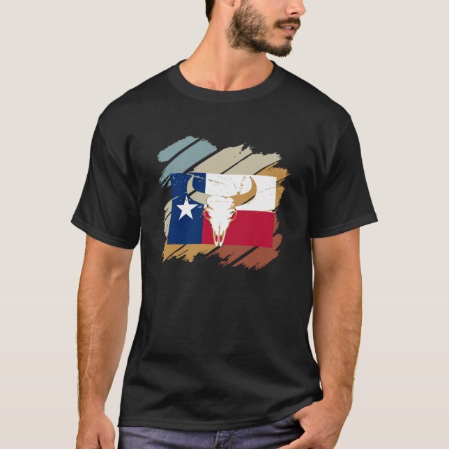 Texas  Huston San Antonio Howdy Longhorn Rodeo Ala T-Shirt (Front)