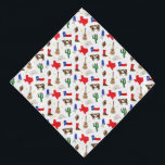 Texas Icons Bandana<br><div class="desc">This bandanna features all your favourite Texas icons; cowboy hats,  boots,  cacti,  guitars,  bluebonnets,  footballs,  longhorns,  and of course,  the Texas flag!</div>