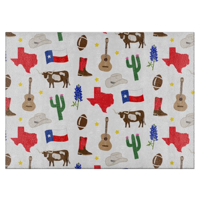 Texas Icons Cutting Board (Front)