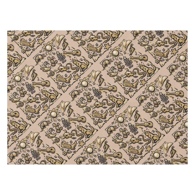 Texas Icons Tablecloth (Front (Horizontal))