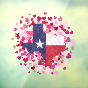 Texas in a Field of Hearts - Valentine's Day