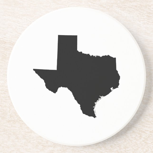 Texas in Black and White Coaster (Front)
