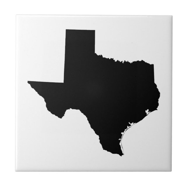 Texas in Black and White Tile (Front)