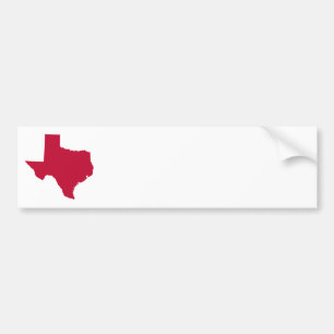 Texas in Red Bumper Sticker