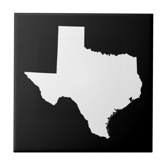 Texas in White and Black Tile (Front)