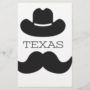 Texas in White Stationery