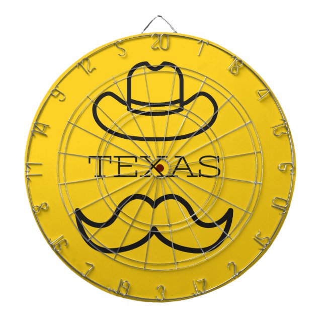 Texas in Yellow 2 Dartboard (Front)