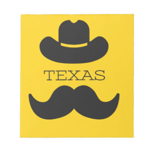 Texas in yellow notepad