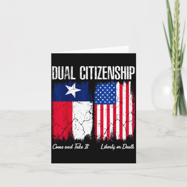 Texas independence day dual citizen texan &amp; card (Front)