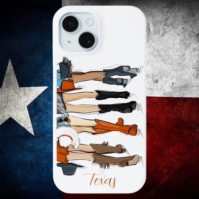 Texas Ladies Fashion Cowboy Boots Burnt Orange Case-Mate iPhone Case (Creator Uploaded)