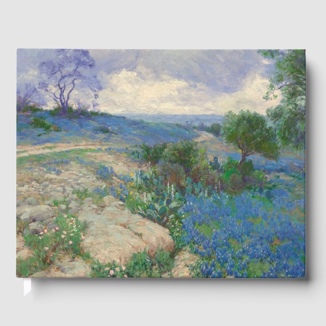 Texas Landscape With Bluebonnets Julian Onderdonk Guest Book (Front)