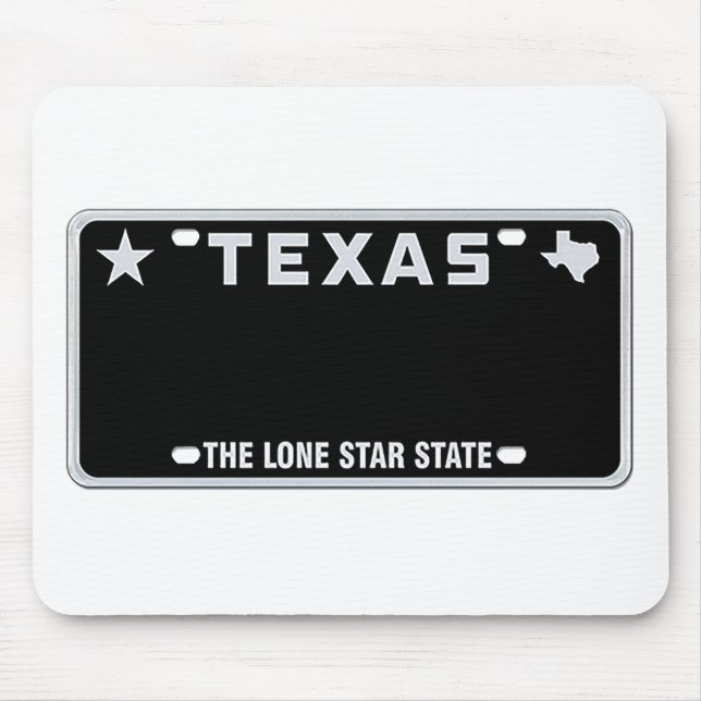 Texas License Plate Mouse Pad (Front)