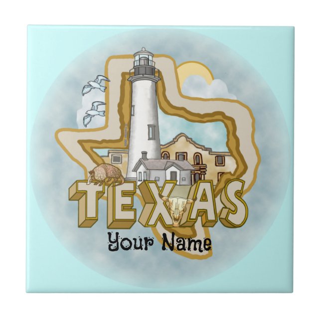 Texas Lighthouse Tile (Front)