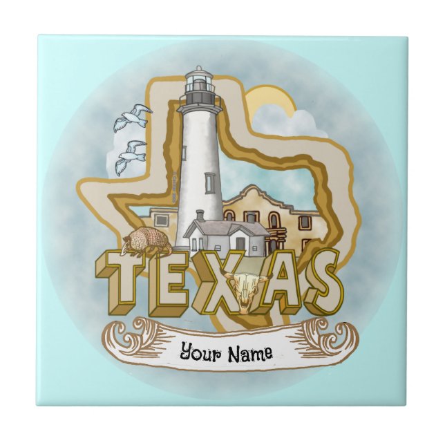 Texas Lighthouse Tile (Front)