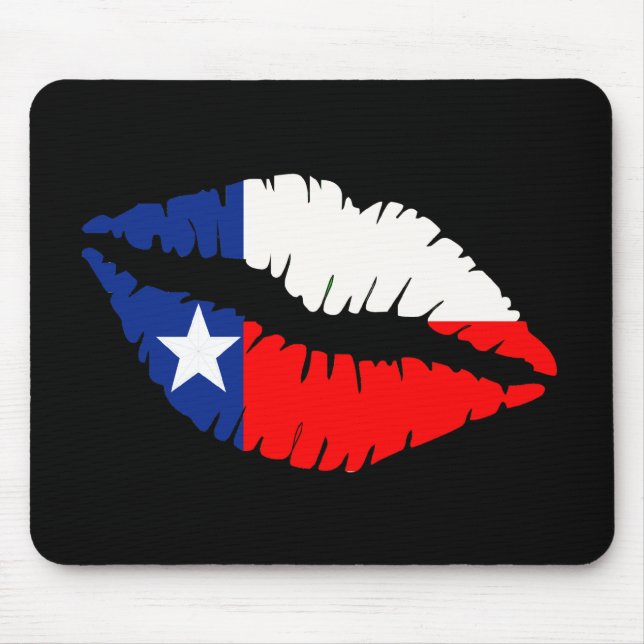 Texas Lips Mouse Pad (Front)