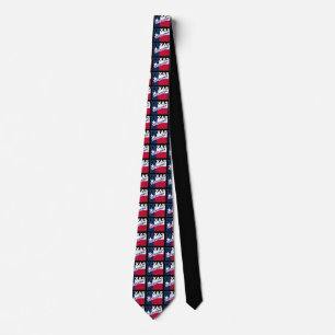 Texas Lockdown With Text And Flag Tie