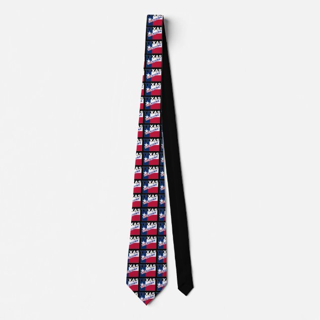 Texas Lockdown With Text And Flag Tie (Front)