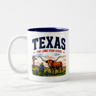 Texas Lone Star Adventure Two-Tone Coffee Mug