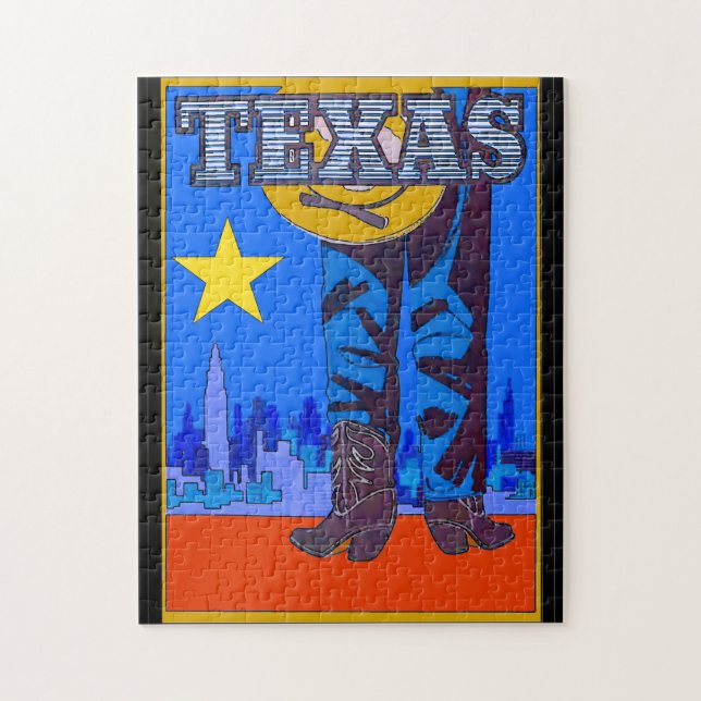 Texas Lone Star Cowboy Jigsaw Puzzle (Vertical)