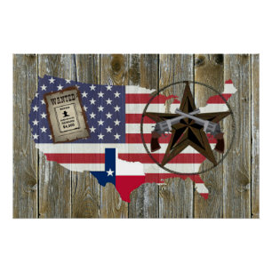 Texas Lone Star Duelling Pistols Most Wanted Sign