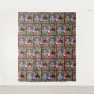 Texas Lone Star Duelling Pistols Most Wanted Sign Tapestry