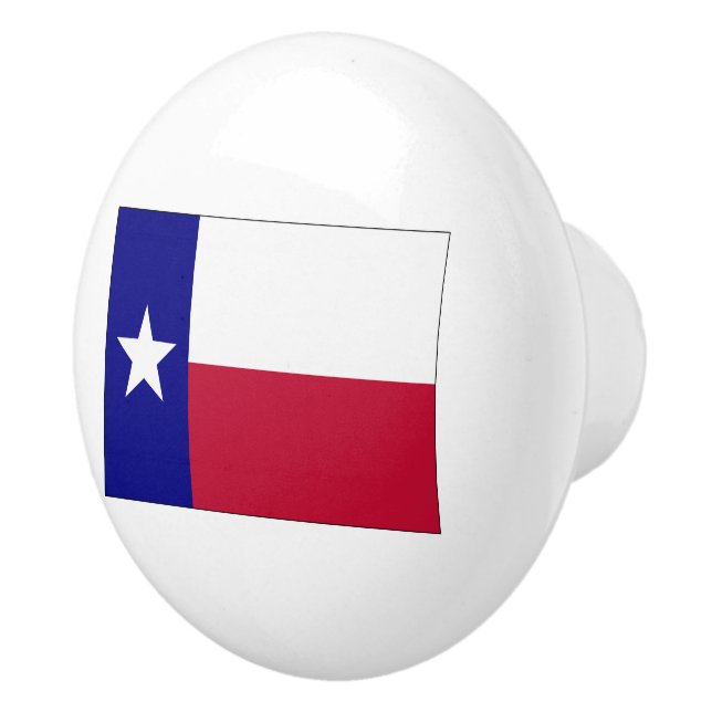 Texas Lone Star Flag Ceramic Knob (Right)