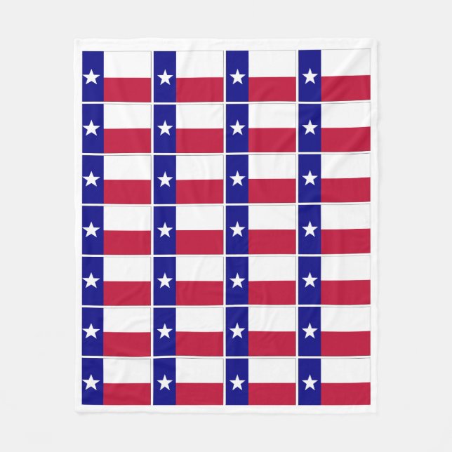 Texas Lone Star Flag Fleece Blanket (Front)