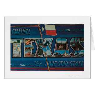 Texas (Lone-Star Flag)Large Letter Scenes