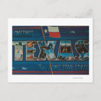 Texas (Lone-Star Flag)Large Letter Scenes