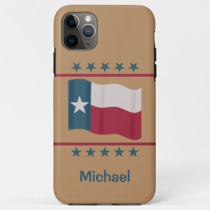 Texas Lone Star Flag Name Personalised Red Blue Case-Mate iPhone Case
