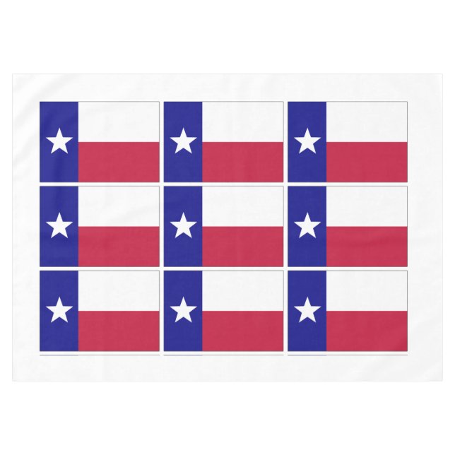 Texas Lone Star Flag Tablecloth (Front (Horizontal))