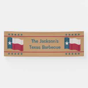 Texas Lone Star Flag Waving Event Banner